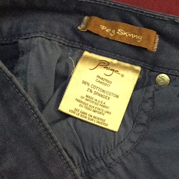 PAIGE cobalt blue Size 26 Skinny Jean - Picture 4 of 5